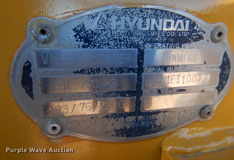 image for item DF0053 1998 Hyundai HL730-3  wheel loader