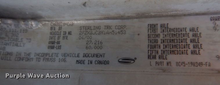 image for item DH8186 2001 Sterling LT8500  ready mix truck