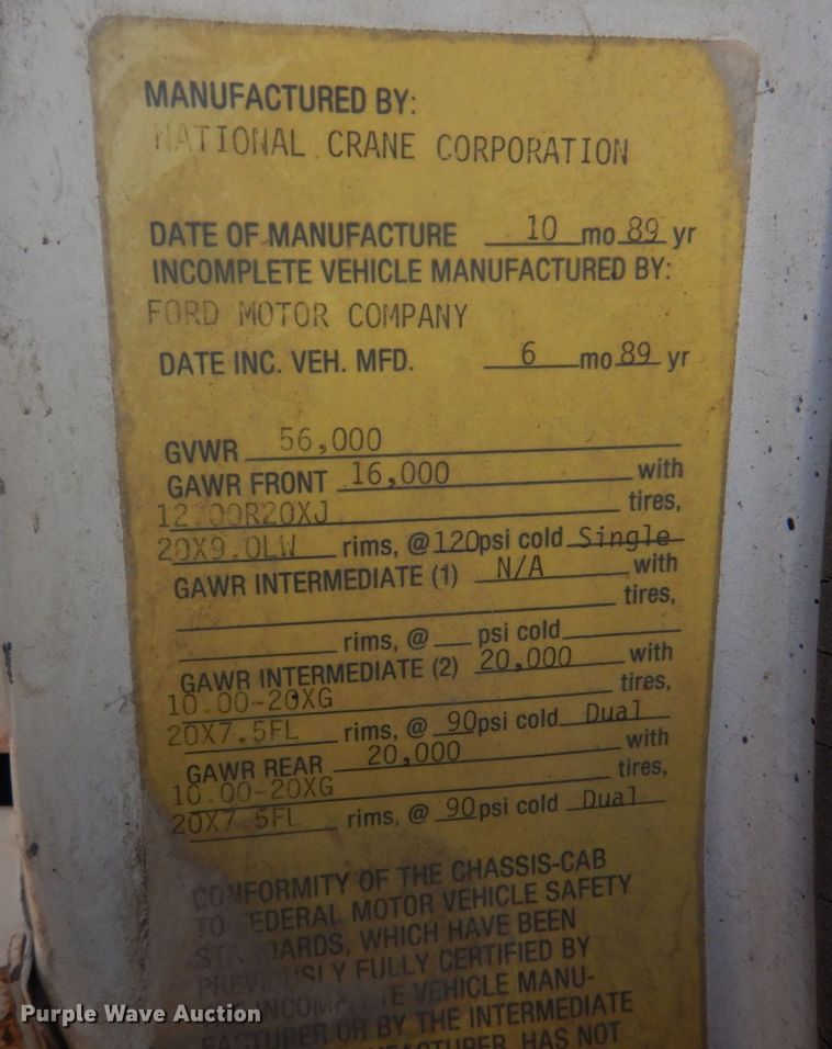 image for item DH8189 1989 Ford L8000  ready mix truck