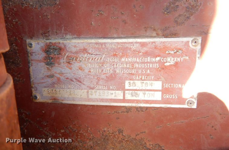 image for item DK3482 Cardinal 3025 PSR  truck scale