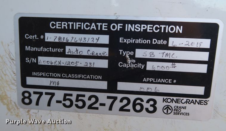 image for item DK3554 Autocrane  service bed