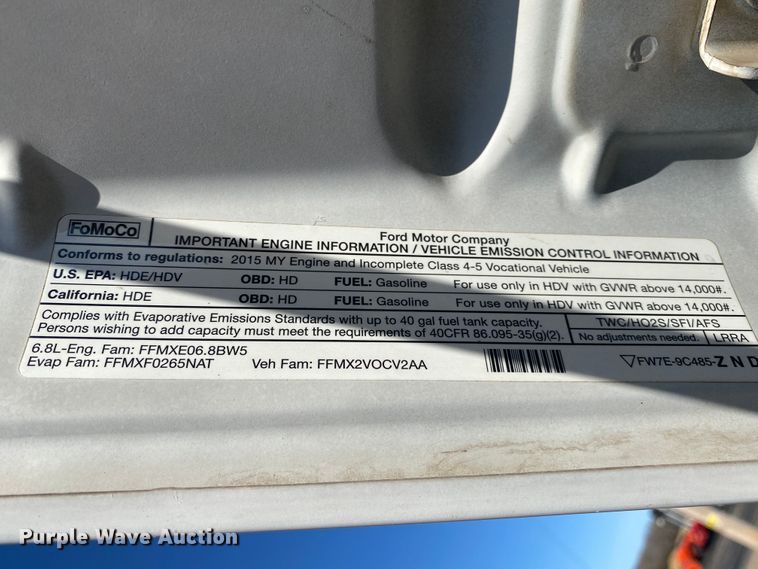 image for item DL6905 2015 Ford F550 Super Duty XL  utility / service truck