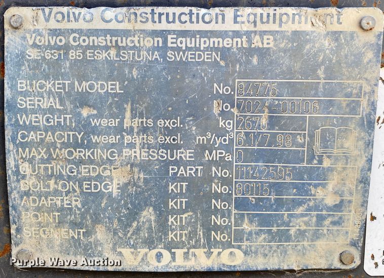 image for item DL6910 2013 Volvo L220G  wheel loader