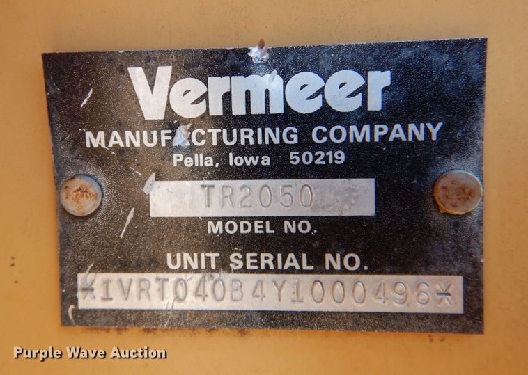 image for item DN1254 2000 Vermeer V2050  trencher