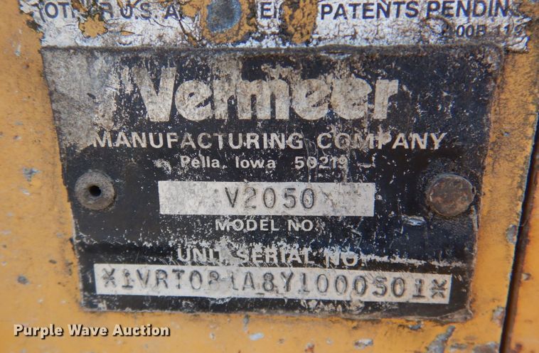 image for item DN1254 2000 Vermeer V2050  trencher