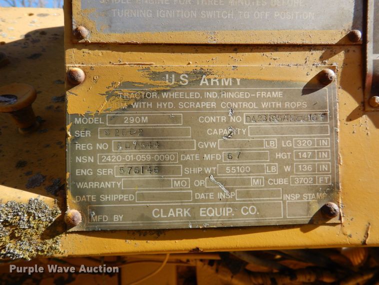 image for item DN2692 Clark 290M  conventional scraper