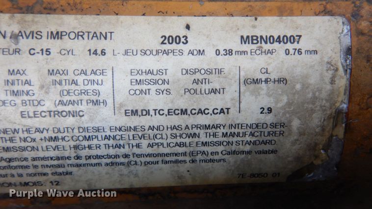 image for item DN2726 2003 Kenworth T800  semi truck