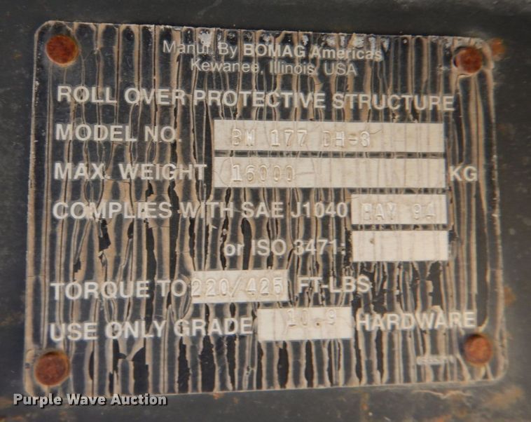 image for item DN2731 2006 Bomag BW177DH-3  single drum vibratory roller