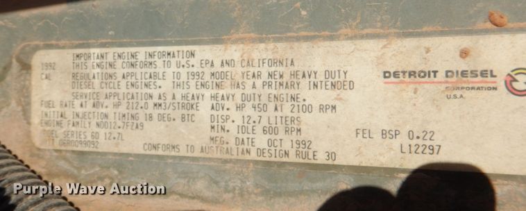 image for item DN2735 1993 Freightliner FLD120  truck cab and chassis