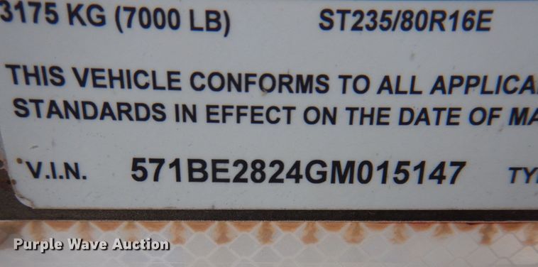 image for item DN2736 2016 Lark VT8.5X28TA  enclosed cargo trailer