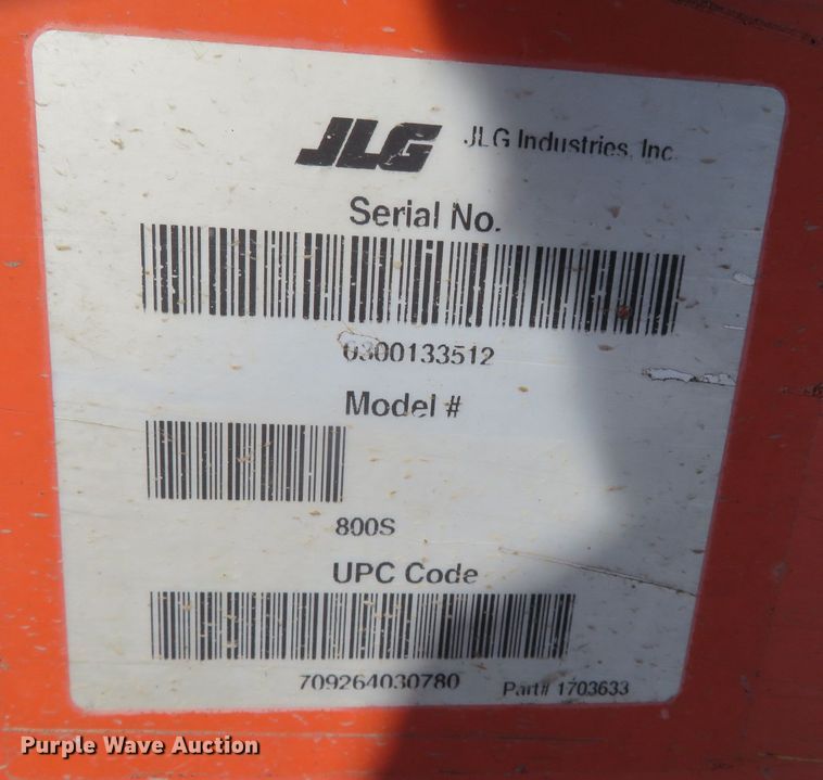 image for item DN7887 2008 JLG 800S  boom lift