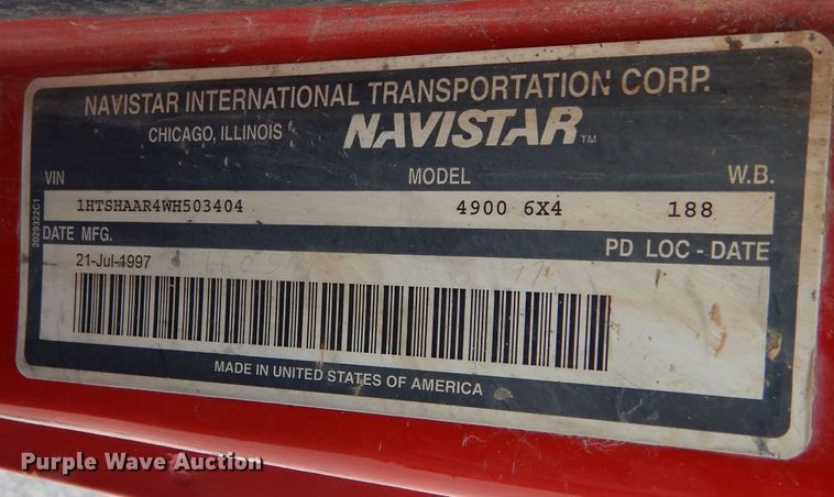 image for item DR0845 1998 International 4900  dump truck