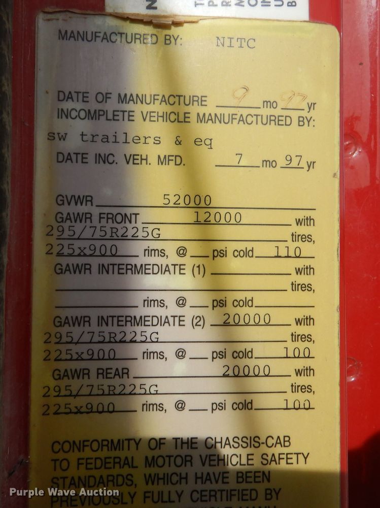 image for item DR0845 1998 International 4900  dump truck