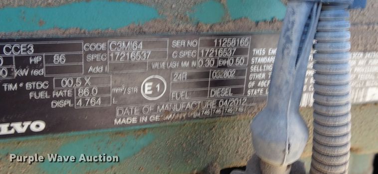 image for item GC9214 2012 Volvo BL60B  backhoe