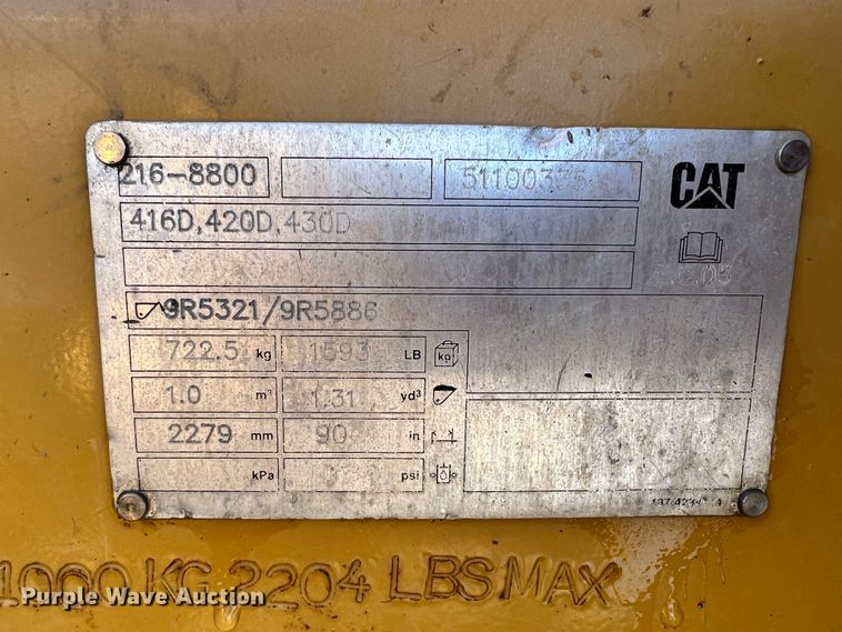 image for item ID9705 2006 Caterpillar 416D  landscape tractor