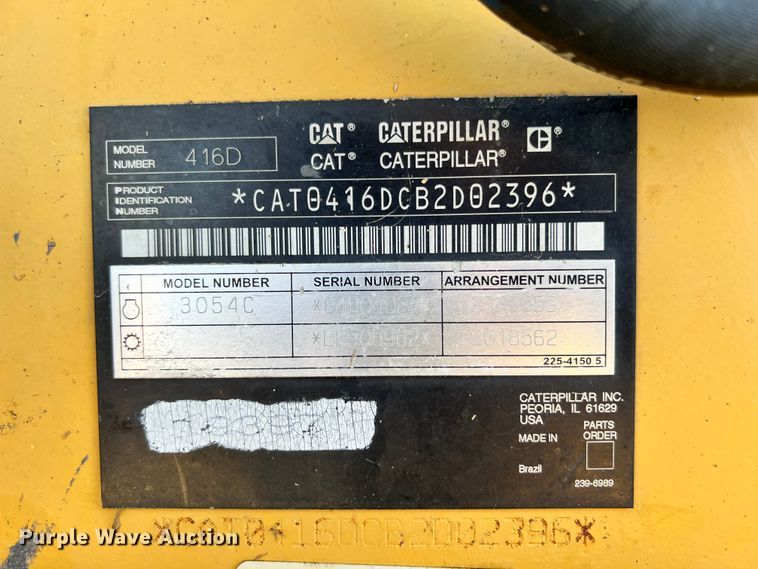 image for item ID9705 2006 Caterpillar 416D  landscape tractor