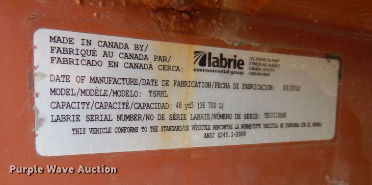 image for item IM9754 2010 International 7300  refuse truck