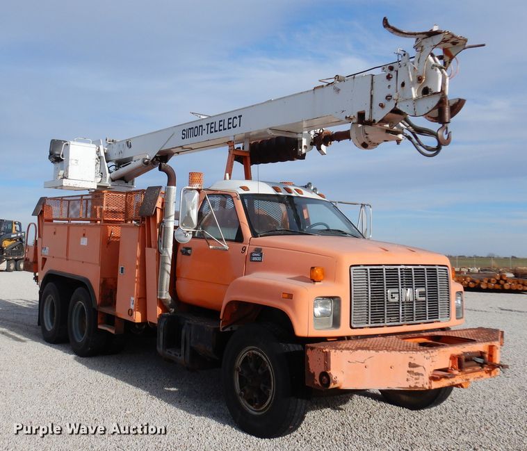 image for item JJ9700 1997 GMC C8500  digger derrick truck