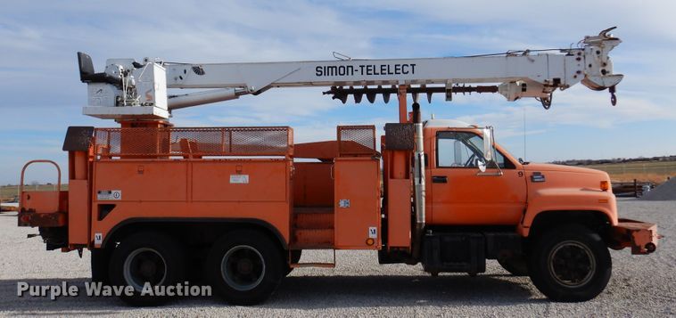 image for item JJ9700 1997 GMC C8500  digger derrick truck