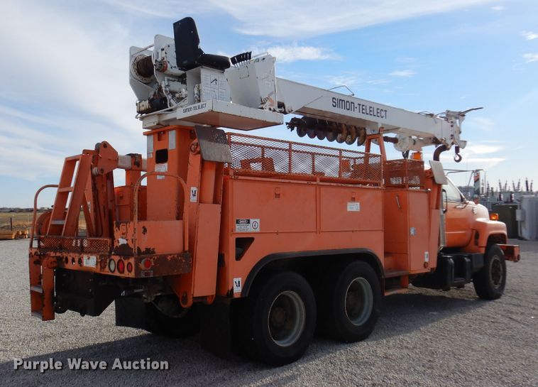 image for item JJ9700 1997 GMC C8500  digger derrick truck