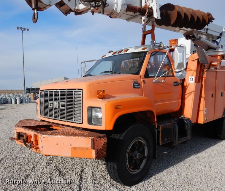 image for item JJ9700 1997 GMC C8500  digger derrick truck