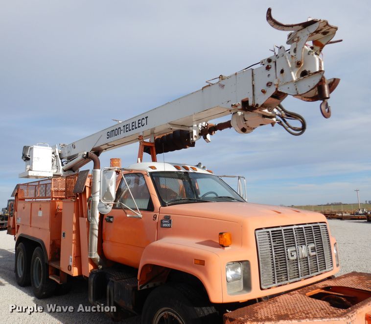 image for item JJ9700 1997 GMC C8500  digger derrick truck