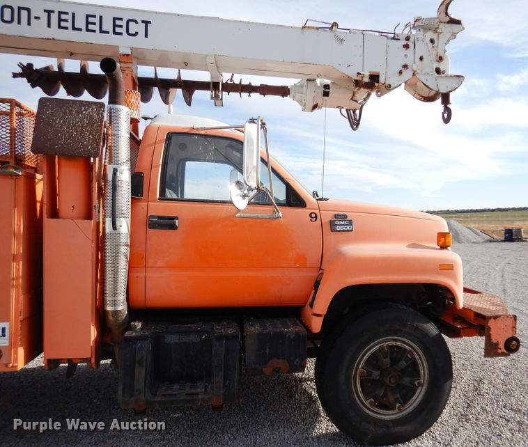 image for item JJ9700 1997 GMC C8500  digger derrick truck
