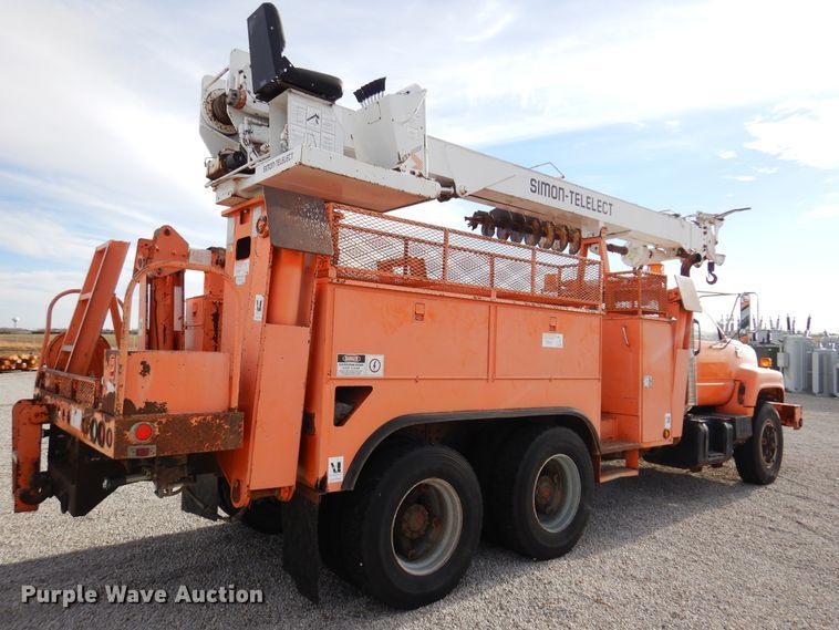 image for item JJ9700 1997 GMC C8500  digger derrick truck