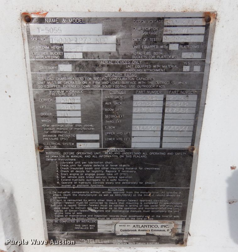 image for item JK9799 1995 Ford F800  forestry bucket truck