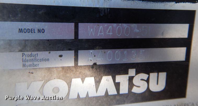 image for item KE9284 2003 Komatsu WA400-5L  wheel loader