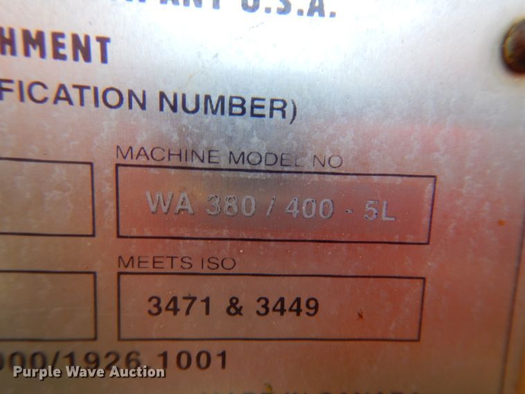 image for item KE9284 2003 Komatsu WA400-5L  wheel loader