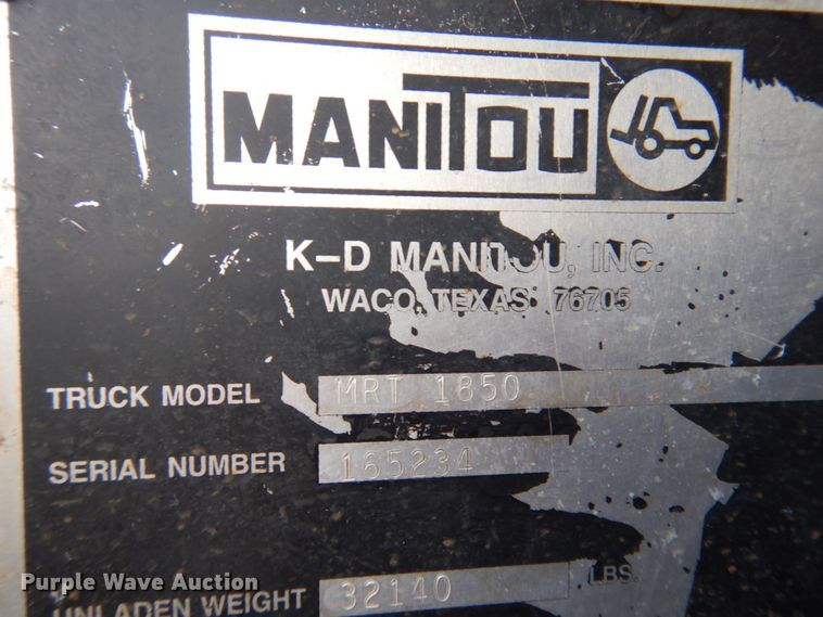 image for item KE9285 2003 Manitou MRT-1850  telehandler