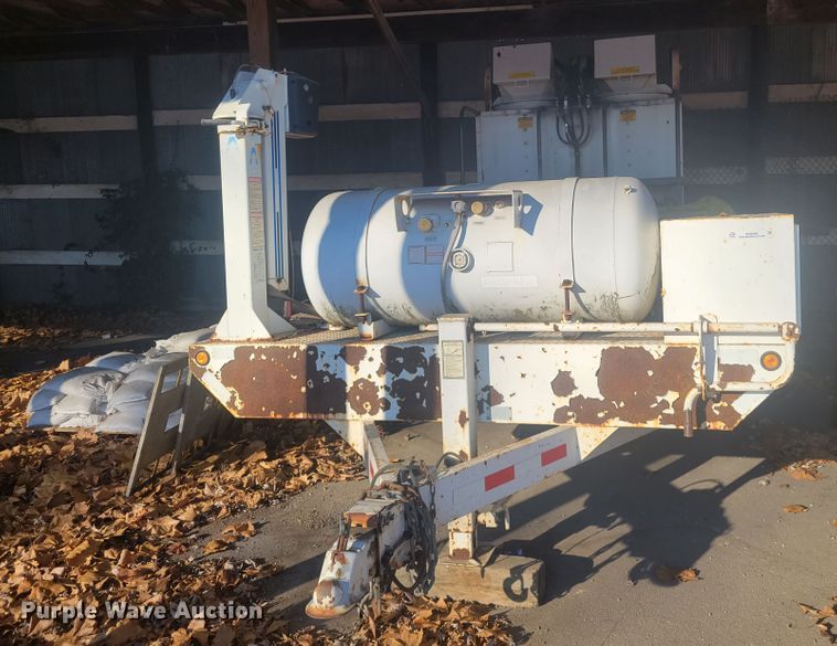 image for item KH9848 2000 Cy-Corp Ent. SP143 8x16  utility trailer with paint striping equipment