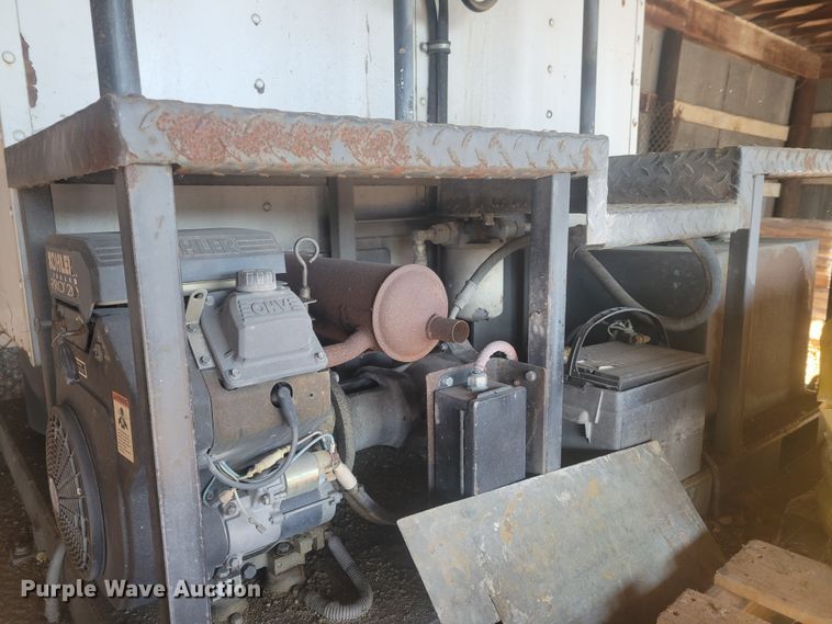 image for item KH9848 2000 Cy-Corp Ent. SP143 8x16  utility trailer with paint striping equipment