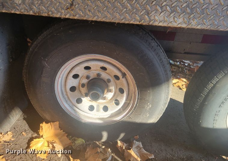 image for item KH9848 2000 Cy-Corp Ent. SP143 8x16  utility trailer with paint striping equipment