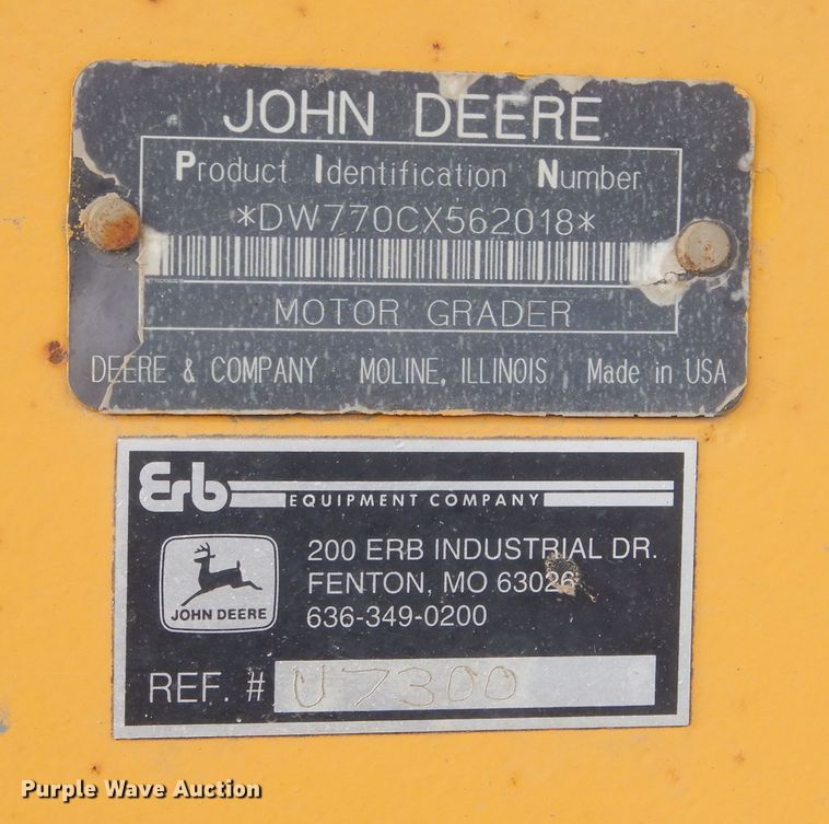 image for item KS9291 1997 John Deere 770C  motor grader