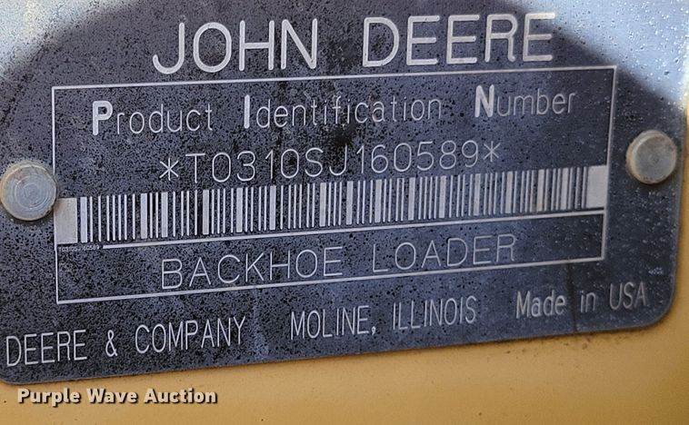 image for item DI1170 2008 John Deere 310SJ  backhoe