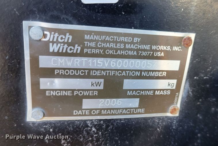 image for item DI1181 2006 Ditch Witch RT115  rock saw