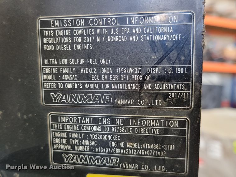 image for item DI1184 2018 Takeuchi TB240  mini excavator