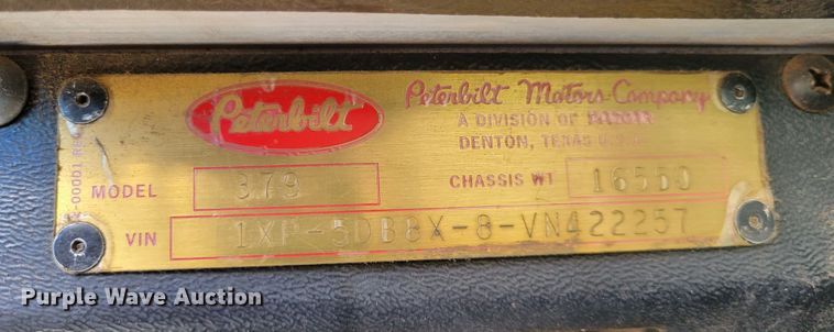 image for item DI1189 1997 Peterbilt 379  flatbed truck with fluid mixers