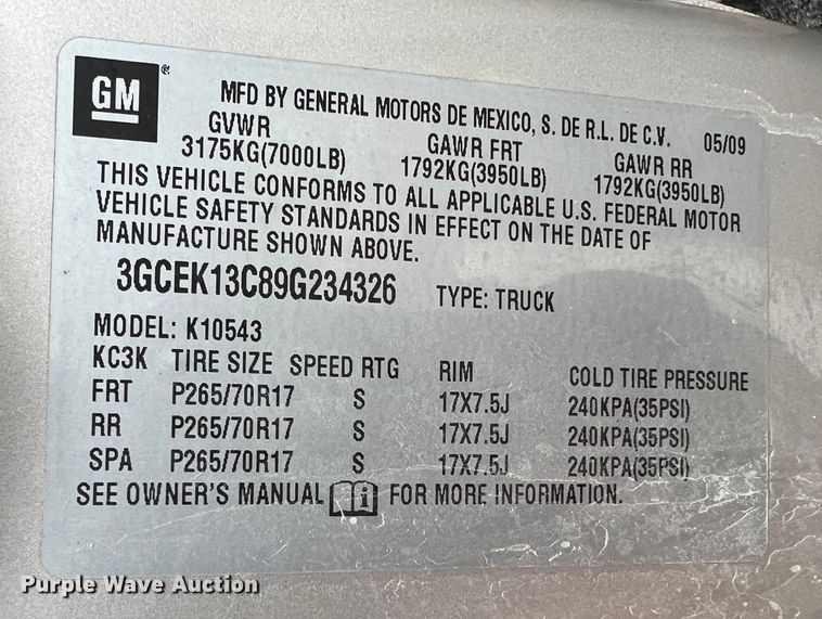 image for item DH8178 2009 Chevrolet Silverado 1500  pickup truck