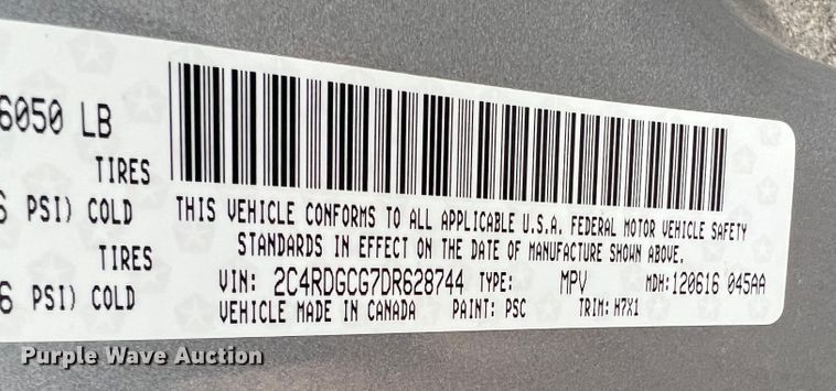 image for item DH8179 2013 Dodge Grand Caravan  van