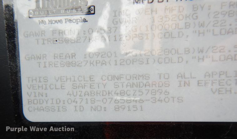 image for item DH8872 2008 Freightliner B2  school bus