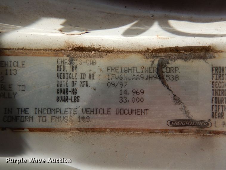 image for item DH8892 1998 Freightliner FL70  oil distributor truck