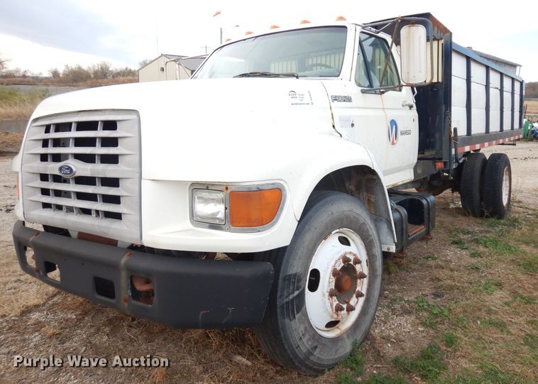 image for item DK3028 1998 Ford F700  dump flatbed truck