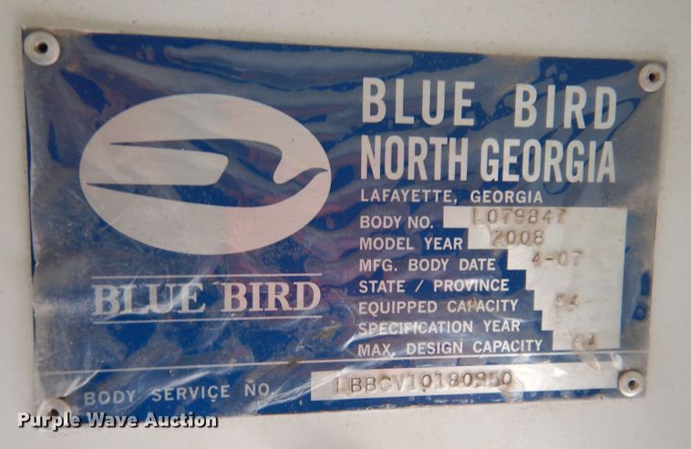 image for item DL5915 2008 Blue Bird Vision  school bus