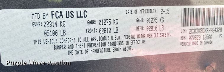 image for item EX9615 2015 Dodge Charger