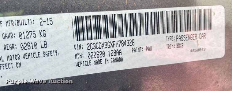 image for item EX9615 2015 Dodge Charger