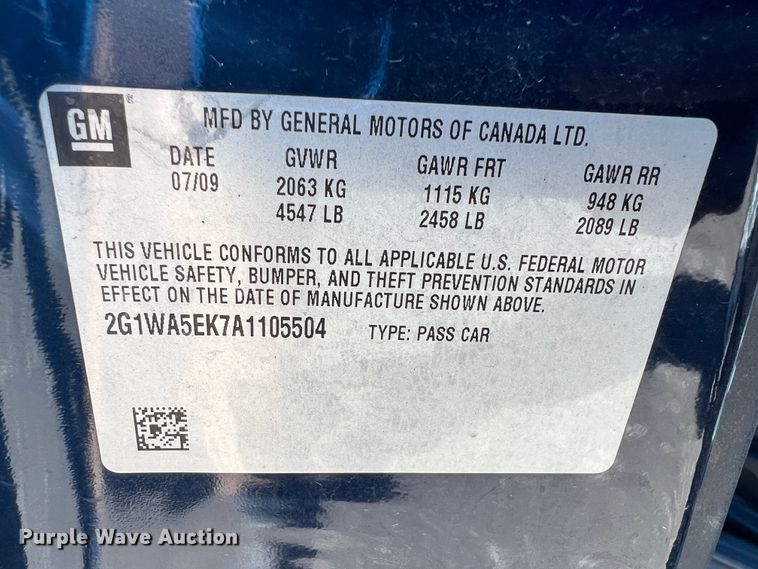 image for item ID9699 2010 Chevrolet Impala