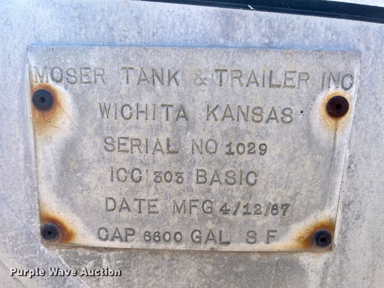 image for item ID9704 1967 Moser  tank trailer